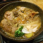 玉之湯 - 2日目チョイス料理：信州地鶏の胡麻味噌蒸煮