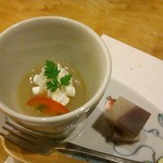 玉之湯 - 1日目：有りの実ゼリー、木目羊羹