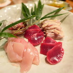 せせり・砂肝とその皮・ささみ刺し