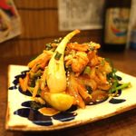 OKIRAKU - 島らっきょうのキムチ炒め　650円