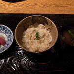 那須別邸 回 - 懐石・食事、筍飯と香の物