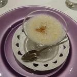 Mas de Lavande - 菊芋のスープ トリュフの香り付け