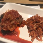 焼肉 穏 - キムチ、チャンジャ