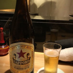 鳥さわ - 瓶ビールで乾杯！