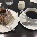 葦 - プチマロンのケーキセット790円に