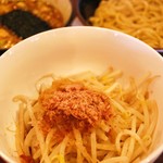 ラーメン・つけ麺 笑福 - つけ麺の具は別皿