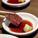 焼肉 大河 - わさび醤油で♪