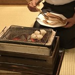 旅館大橋 - 蟹焼いてます。
