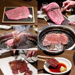 焼肉 大河 - 厚さ1.5センチの規格外のサーロインステーキ