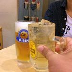 お家のごはん かれん - H.29.9.16.昼 ハイボール vs 生ビール de 乾杯♪