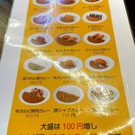 カレー専門店 カトマンズハウス - メニュー