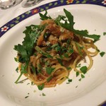 リストランティーノ ルベロ - ズワイガニとルッコラのスパゲティーニ・ポモドーロ・フレスカ