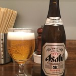 創作麺工房 鳴龍 - 「瓶ビール（スーパードライ）500円