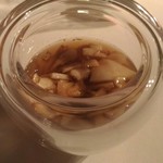 フィオッキ - 鴨と大麦、ポルチーニ茸のミネストリーナ