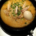 Raamen Kagetsu Arashi - 黄金の味噌ラーメン トッピングとろ～り半熟味玉