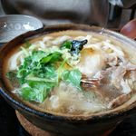 魚釣茶屋 居心ち家  - 鍋焼うどん  熱々です(^^)