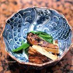 ぼるた - ほうれん草のお浸し、焼き松茸