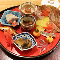 日本料理 太月 - 煮アワビ、姫くわい、めひかり、えびいも、なまこ、鮟肝焼き