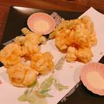 函館海鮮料理 海寿 - 2017.12.2のコース（白子の天ぷら）