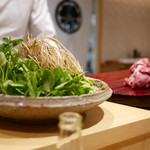 銀座 しのはら - 猪と芹