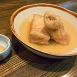 大納言本家 - おでん（餅きんちゃく・厚揚げ）