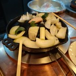 成吉思汗だるま - 焼き風景