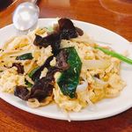 緑花 - 木耳と卵と豚肉炒め