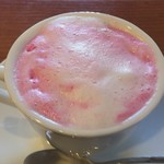 一之宮cafe - 桜ラテ 486円  ちょっと温くて甘いラテ