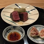 まき村 - ヒレ、茄子、無花果