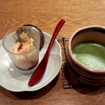 はなれ 味重 - 柿のアイスクリーム・薄茶