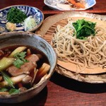 そば処　古庵 - 鴨南そば（1300円）