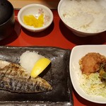 浪花ろばた 八角 - 鯖と唐揚げ定食