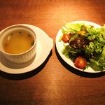 シトロンサレ - ランチのサラダとスープ