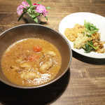 スパイスカフェ - カレー1種(1100円)の牡蠣カレー(+400円)