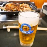 Daishouen - バラ焼きには生ビールがよく合います