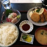 太公望本館 - ★本日のおすすめ Bセット（カキフライとかにクリームコロッケ＋まぐろネギ）（1000円）★
