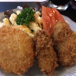 太公望本館 - ★本日のおすすめ Bセット（カキフライとかにクリームコロッケ＋まぐろネギ）（1000円）★