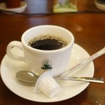 ルノアール - ミートソースランチ800円のホットコーヒー、あれっ？砂糖がキーコーヒーでなくアートコーヒー．．．ボランタリーチェーンの為せる技？