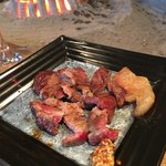 柳家 - 猪肉のロース炭火焼き　マスタード添え