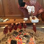 柳家 - 熊肉の肩ロース炭火焼き