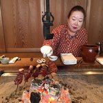 柳家 - 熊肉の肩ロース炭火焼き