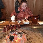 柳家 - 熊肉の肩ロース炭火焼き