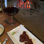 柳家 - 熊肉の肩ロース炭火焼き　山葵添え