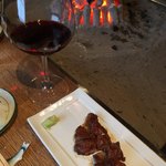 柳家 - 熊肉の肩ロース炭火焼き　山葵添え