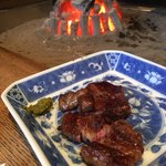 柳家 - 鹿肉ロース炭火焼き　柚子胡椒添え