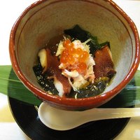 季節のお料理 辻むら - 蛸、蟹、イクラの酢ゼリー和え