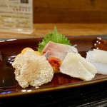 和Dining 三十 - お造り五品。能登の魚に自信あり