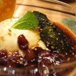 麺Dining セロリの花 - わらび餅のクリーム杏仁