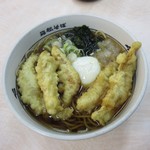 箱根そば - 天草産芝エビ天＋温玉