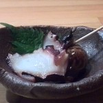 墨や - お通し 蛸とばい貝